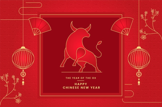 Golden chinese new year 2021