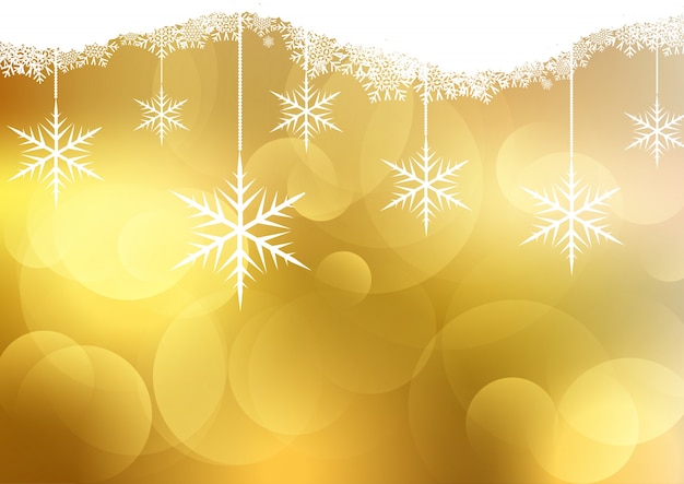 Vector golden christmas background