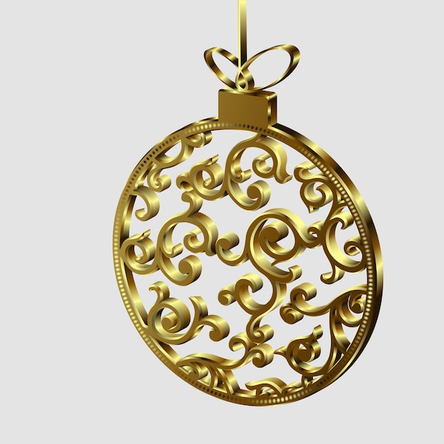 Golden Christmas ball