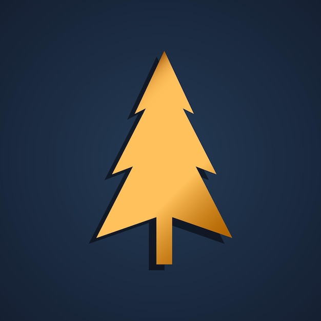 Golden christmas icon