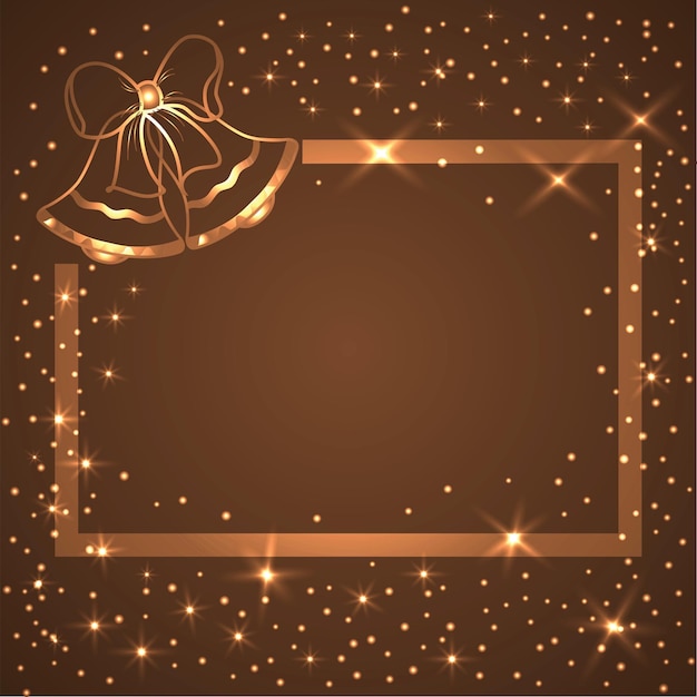 Golden Christmas or New Year time glowing background