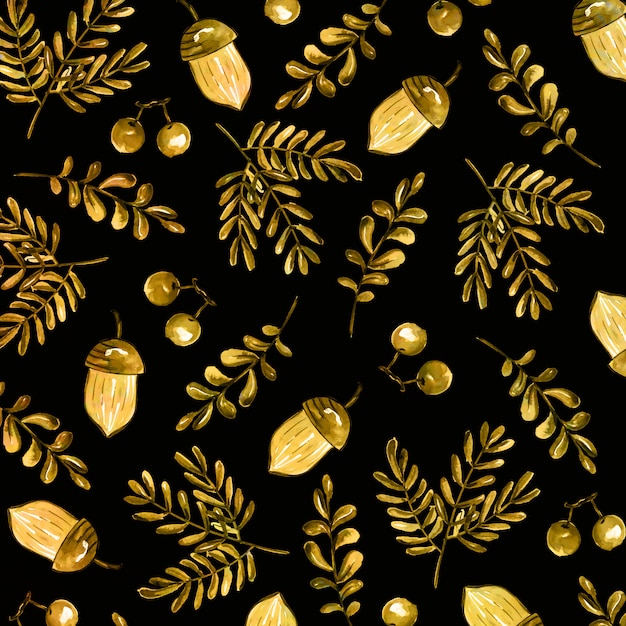 Golden christmas pattern background