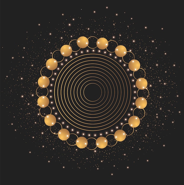 Vector golden circle background