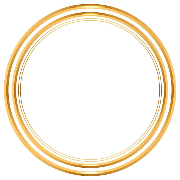 Golden circle frame border clipart e gold medal set badge vector il miglior premio