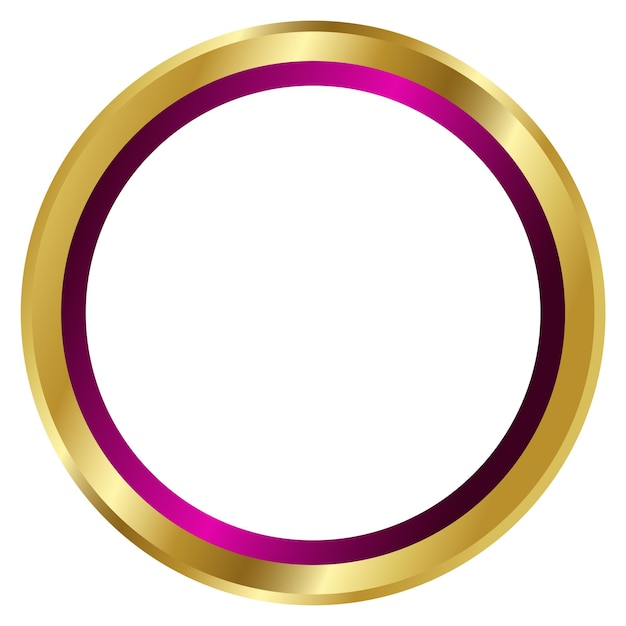 Golden circle frame border clipart