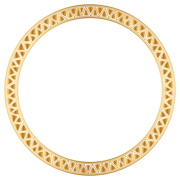 Golden circle frame border clipart