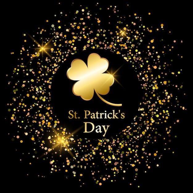 Golden clover for St. Patrick's day