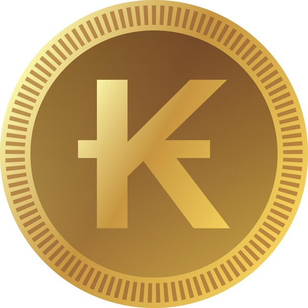 Vector golden coin in laos kips currency