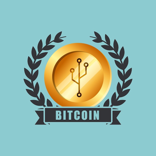 golden coin with usb icon