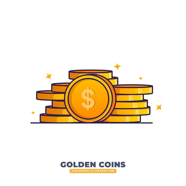 Golden Coins Illustration