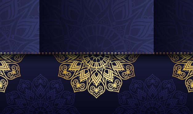 Golden Color Mandala Background Design Vector Template