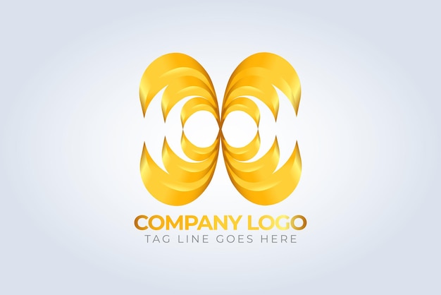 golden company identity logo template golden theme unique logo creative logo logo template