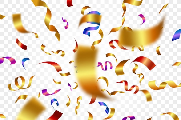 Golden confetti background