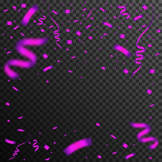 Golden confetti vector transparent