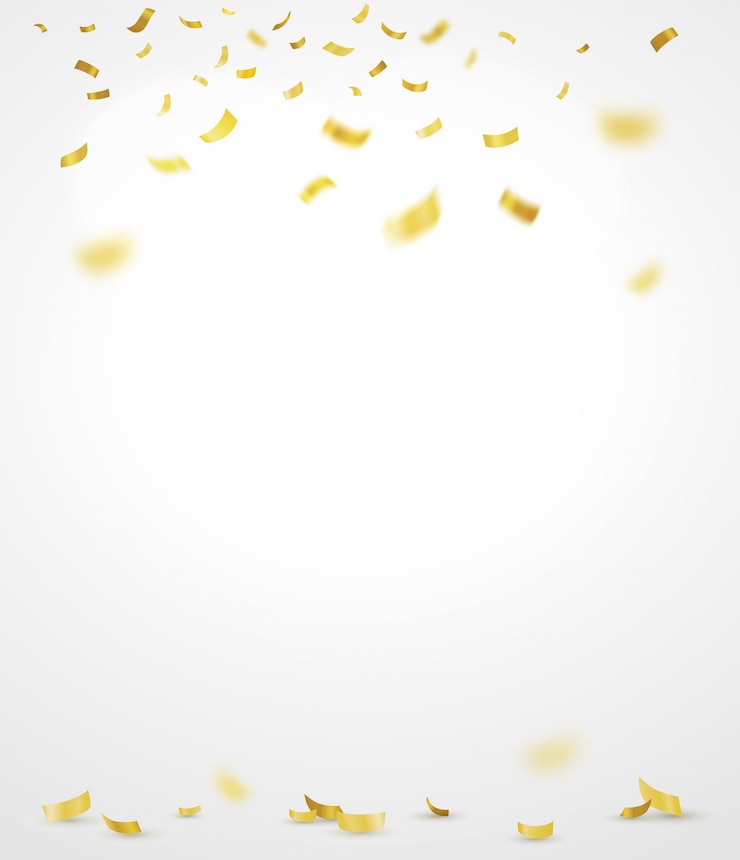 Vector golden confetti