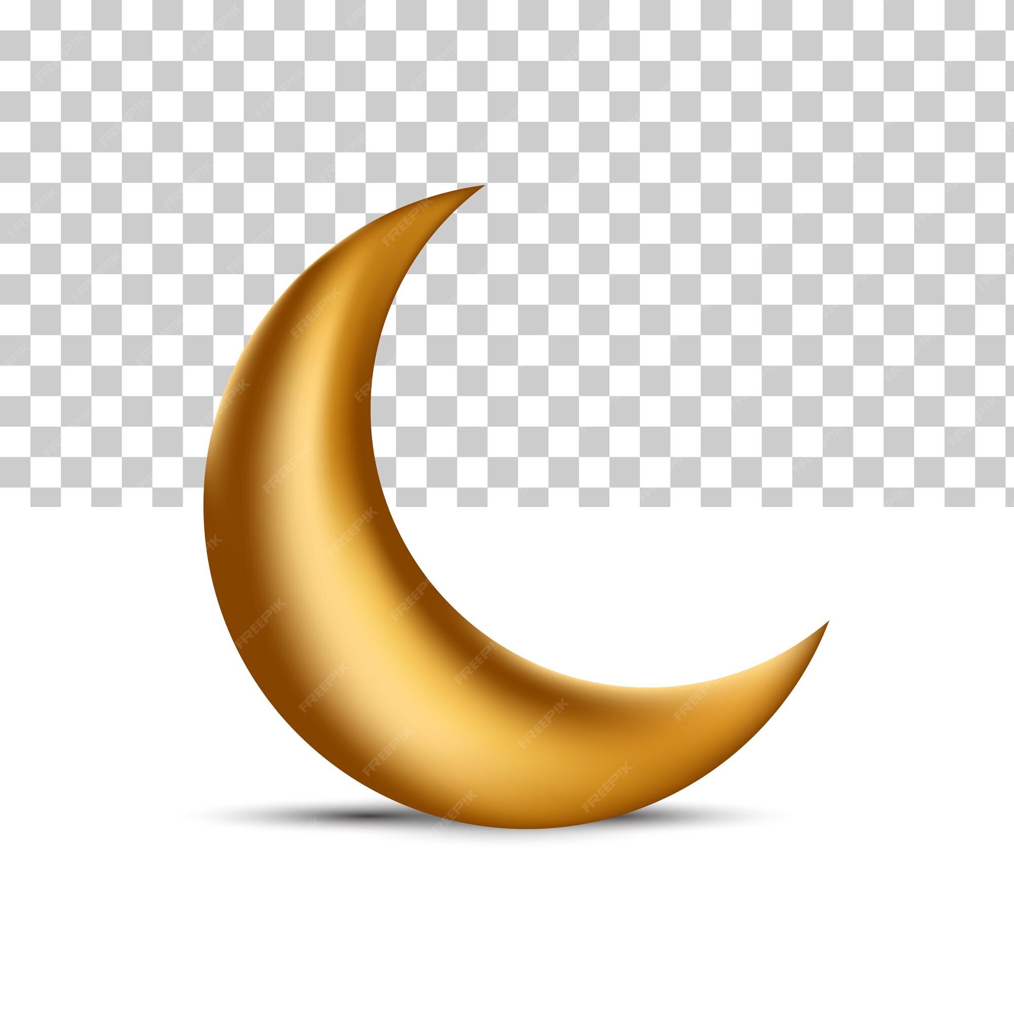 Golden crescent moon 24192236 PNG