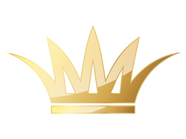 Vector golden crown icon vector illustration