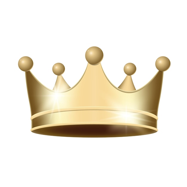 Premium Vector | Golden crown isolated on white background vector ...