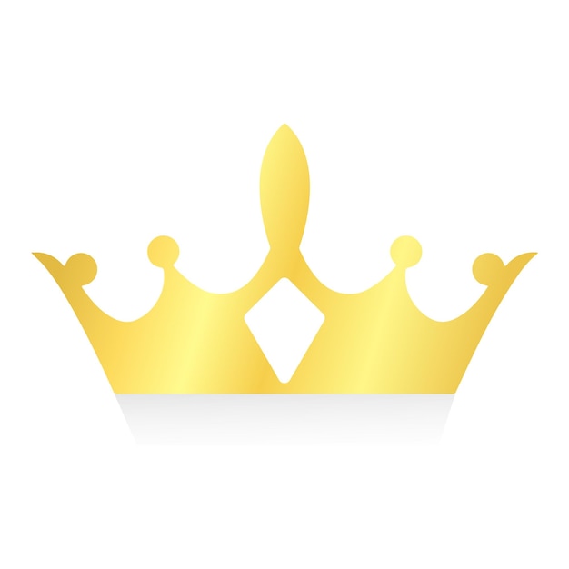 Golden crown on white background vector