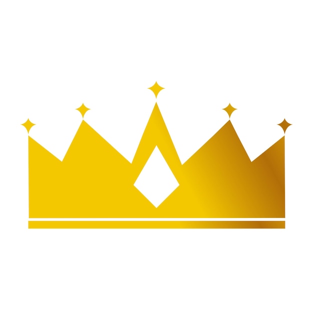 Golden crown on white background vector