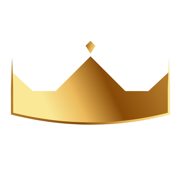 Golden crown on white background vector