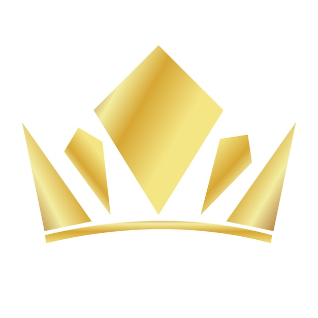 Golden crown on white background vector