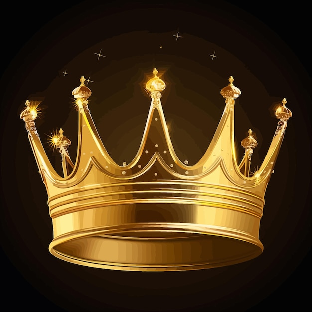 Golden_Crown_With_Gradient_Mesh_Vector