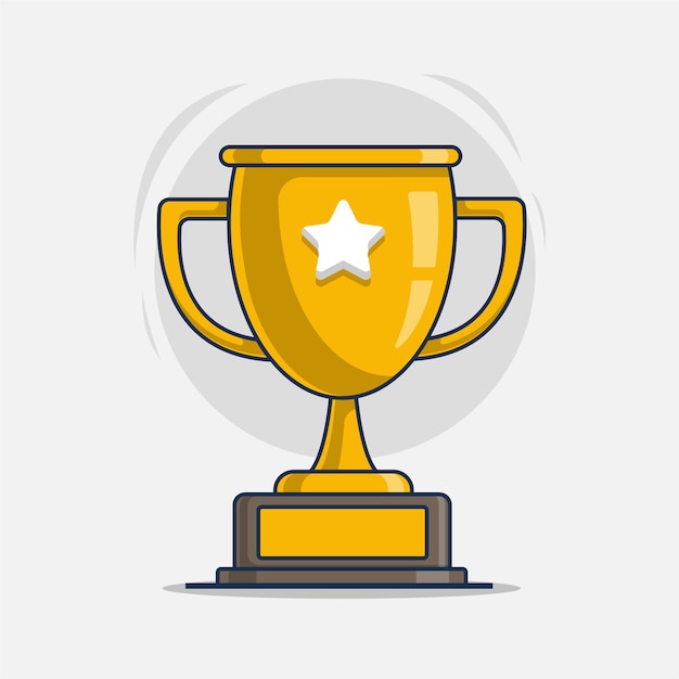 Golden cup icon vector illustration