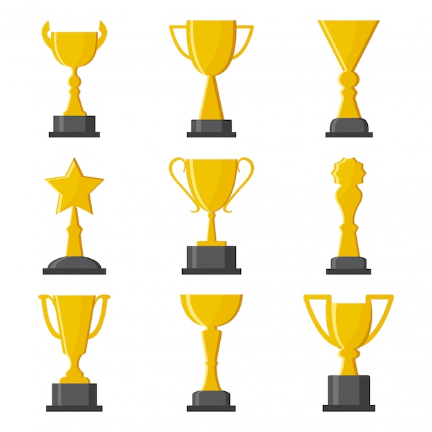 Golden cups award.   illustration