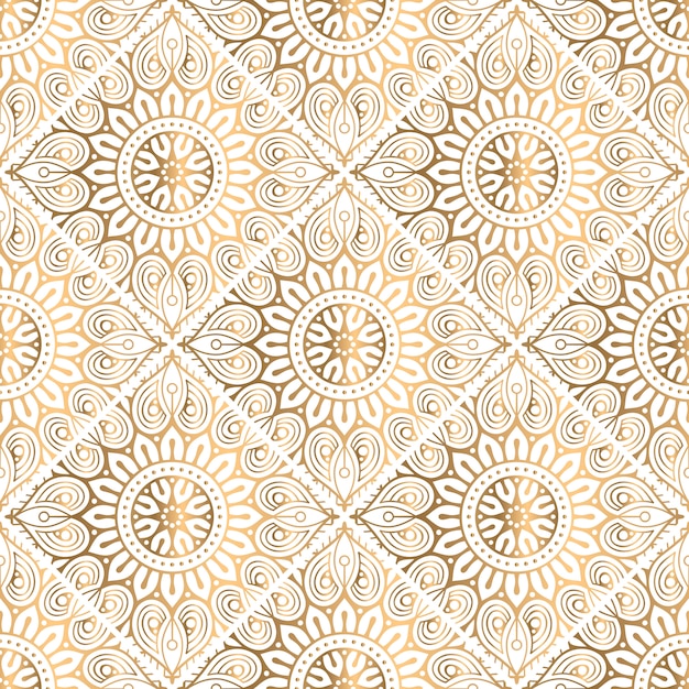 golden decorative mandala pattern