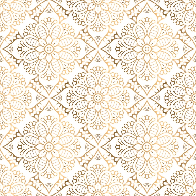 golden decorative mandala pattern