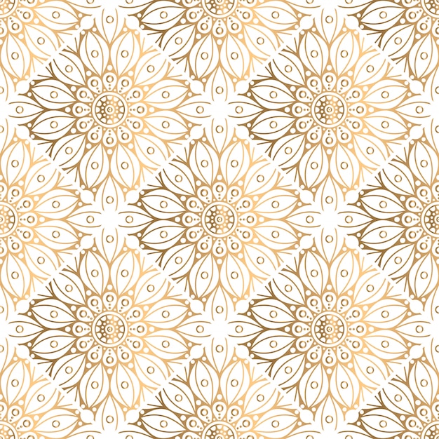 golden decorative mandala pattern