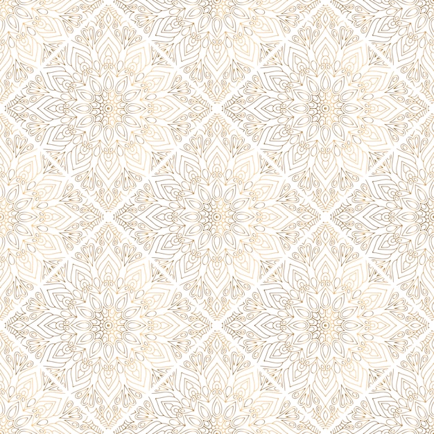 golden decorative mandala pattern