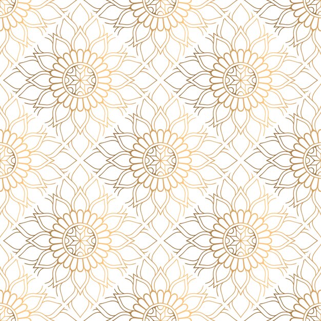 golden decorative mandala pattern