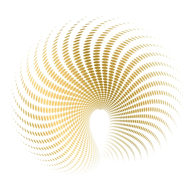 Элементы золотого дизайна 3d раковина вихревой круг элегантный form02
