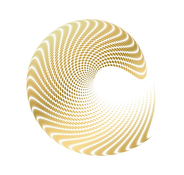 Golden design elementi 3d shell swirl circle elegante form07