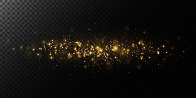 golden dust light png bokeh light lights effect background christmas glowing dust background