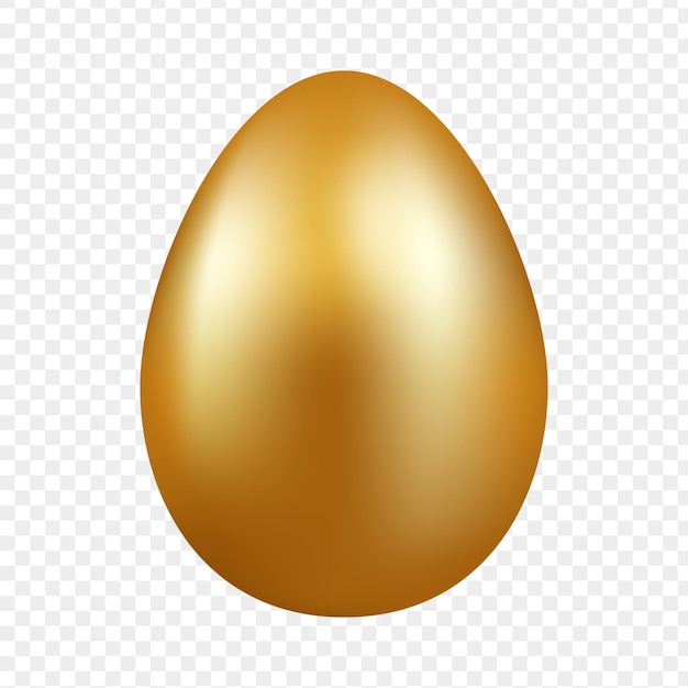 Golden Easter egg isolated