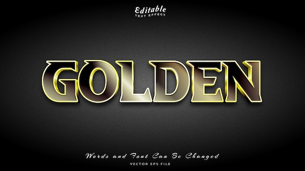 Golden editable text effect free font