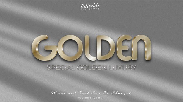 Golden editable text effect free font