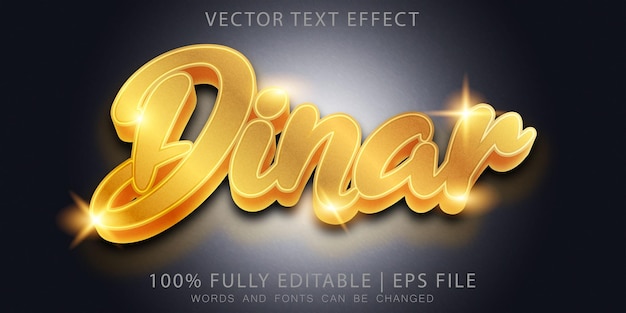 Golden editable text effect