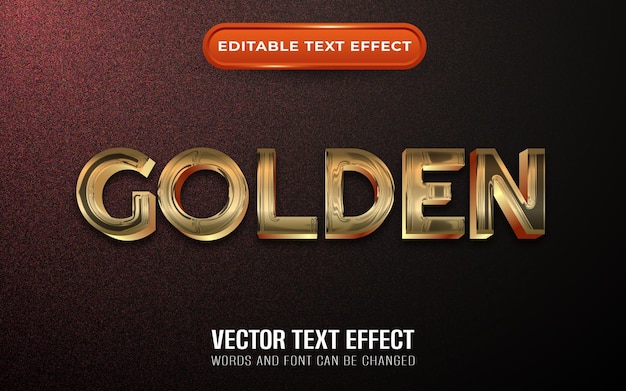 Golden editable text effect