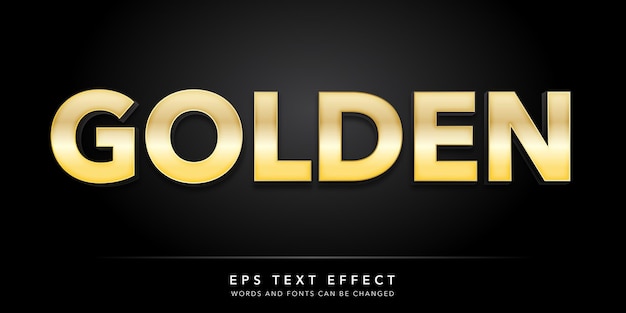 golden editable text effect