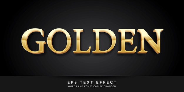 Golden editable text effect