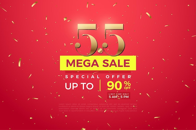 Golden edition on 5 5 sale background