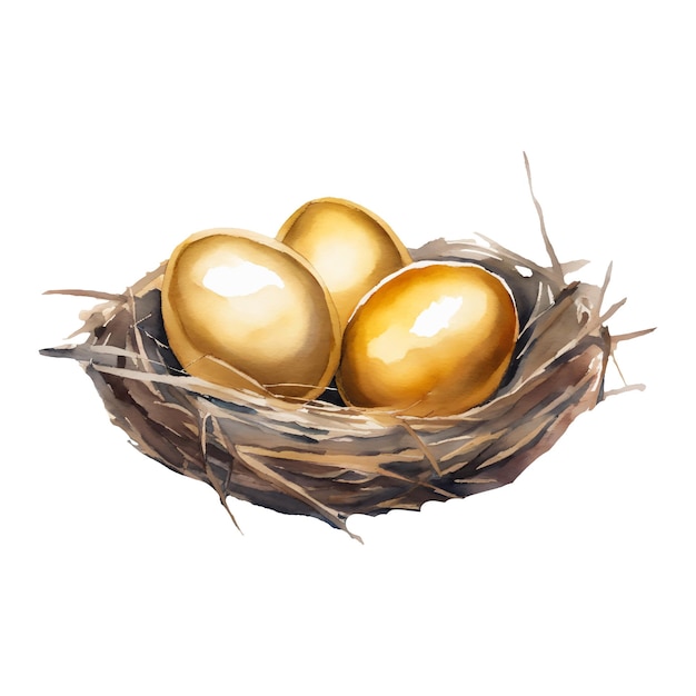 Full Control - Golden Eggs With Nest Logo - Free Transparent PNG Clipart  Images Download