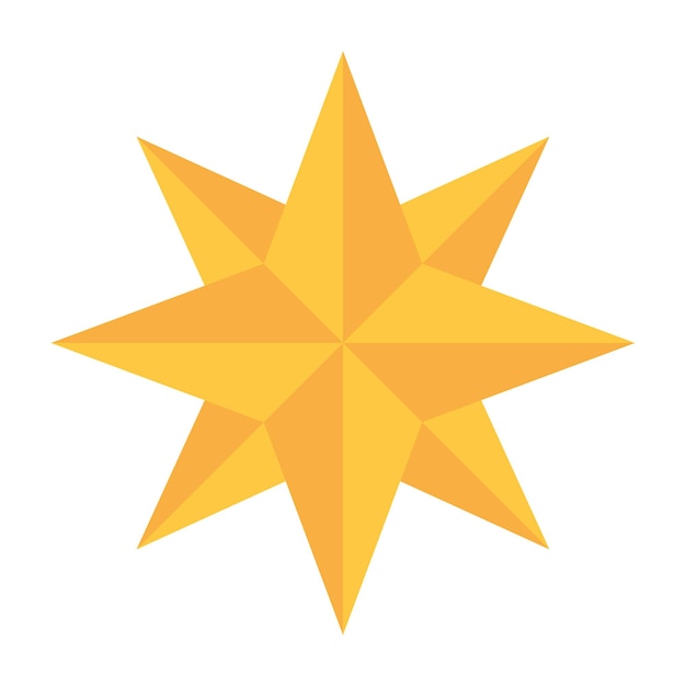 Golden EightPointed Star