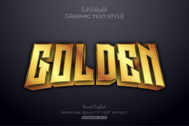 Golden elegant editable text effect