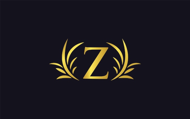 Golden elegant logo letter Z