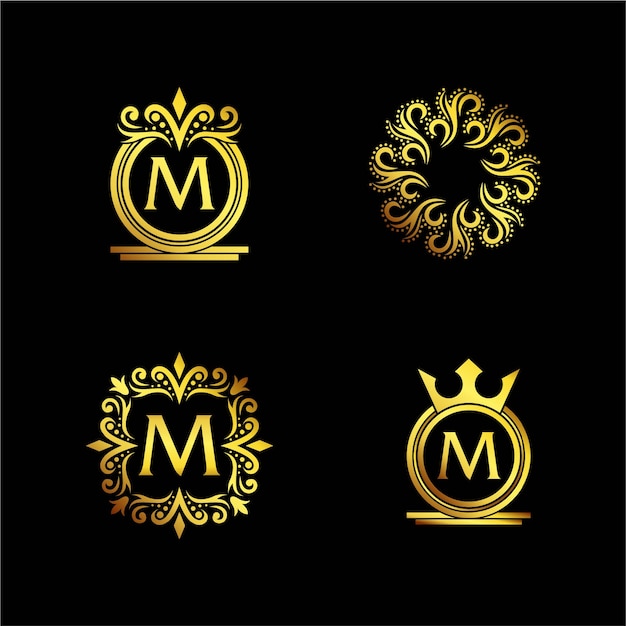 Logo ornamentale elegante dorato